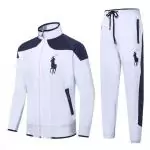 ensemble survetement ralph lauren homme embroidery pony p6663 white